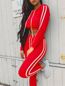 Conjunto Calça e Cropped Listra Lateral