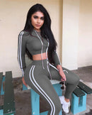 Conjunto Calça e Cropped Listra Lateral