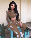 Conjunto Calça e Cropped Listra Lateral