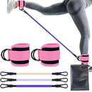 Kit Correias de tornozelo c/ faixas de resistência