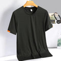 Camiseta Fitness Masculina (gelada para verão com gola redonda, ideal para corrida, fitness, respirável, de secagem rápida)