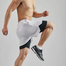 Shorts esportivo masculino dois em um marca Fila respirável