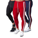 Calça Duas Listras Moletom Masculina Jogger