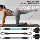 Kit Correias de tornozelo c/ faixas de resistência